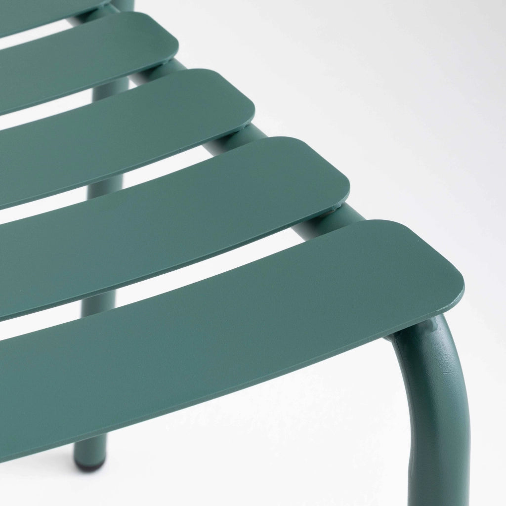 Sedia da giardino in alluminio verde scuro
