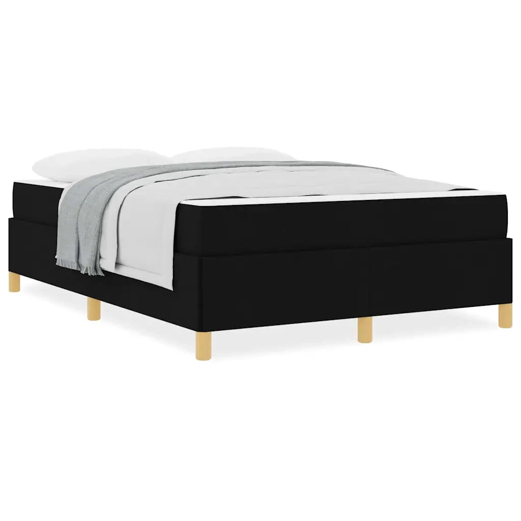 vidaXL Letto a molle Nero e Bianco e Nero 160 x 200 cm Tessuto