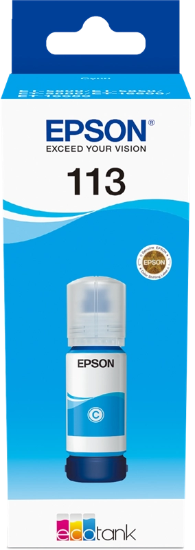 Epson 113 EcoTank Pigment Cyan ink bottle
