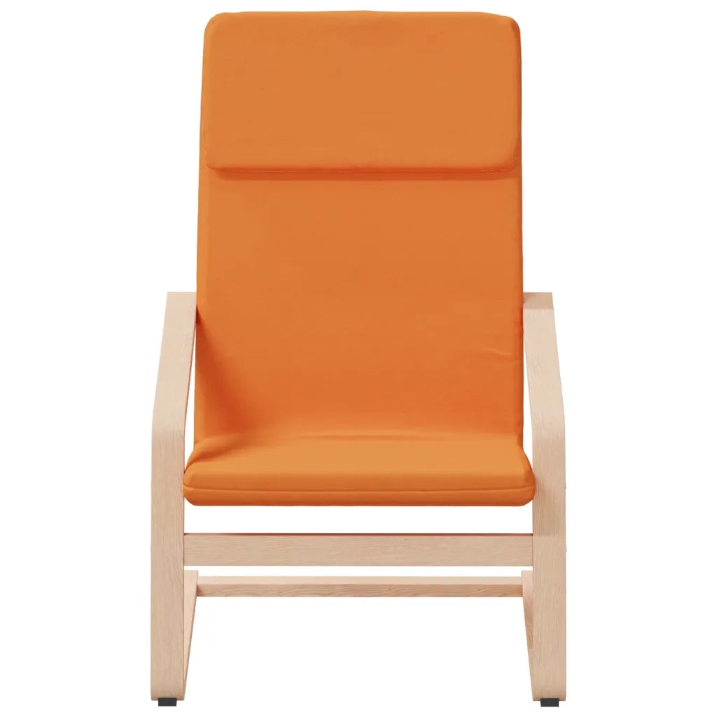 Sedia Relax con Poggiapiedi Giallo Scuro in Tessuto 3154420