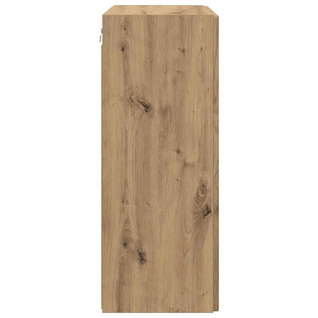 Mobile TV da parete-Mobile TV a Muro-Credenza TV Rovere artigianale 59,5 x 31 x 80 cm