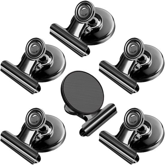 Clip magnetica, 6 pezzi magneti per frigorifero, magneti per lavagne magnetiche, magneti con clip, magneti senza graffi, magneti forti per foto, adesivi, borse