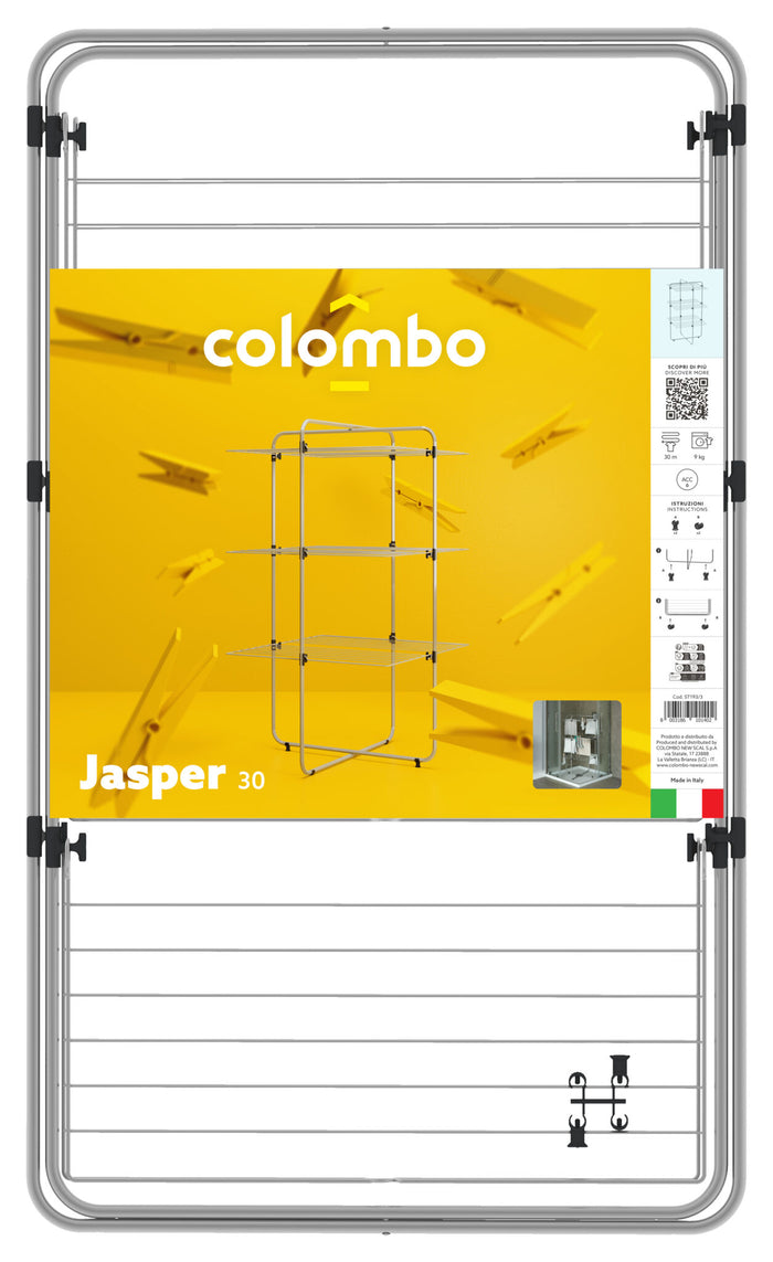 Stendibiancheria Stendino a torre, lunghezza stenditura 30 metri mod.JASPER COLOMBO