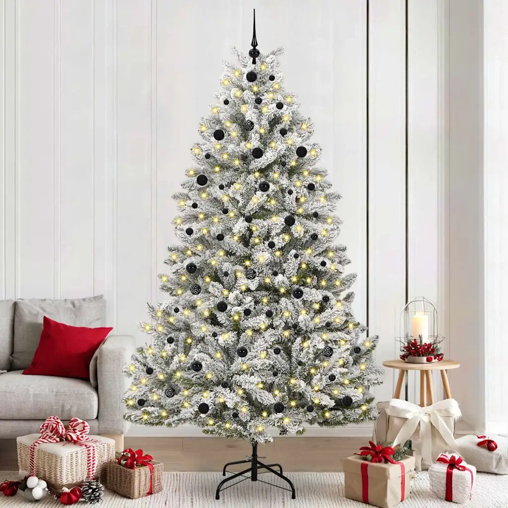 Albero di Natale | Decorazioni natalizie artificiale con 300 LED Verde e Bianco 240 cm