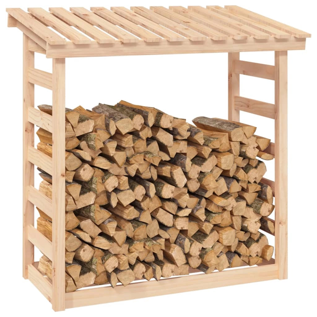 Portalegna portalegna organizer portaoggetti 108 x 64,5 x 110 cm legno di pino naturale 02_0045103