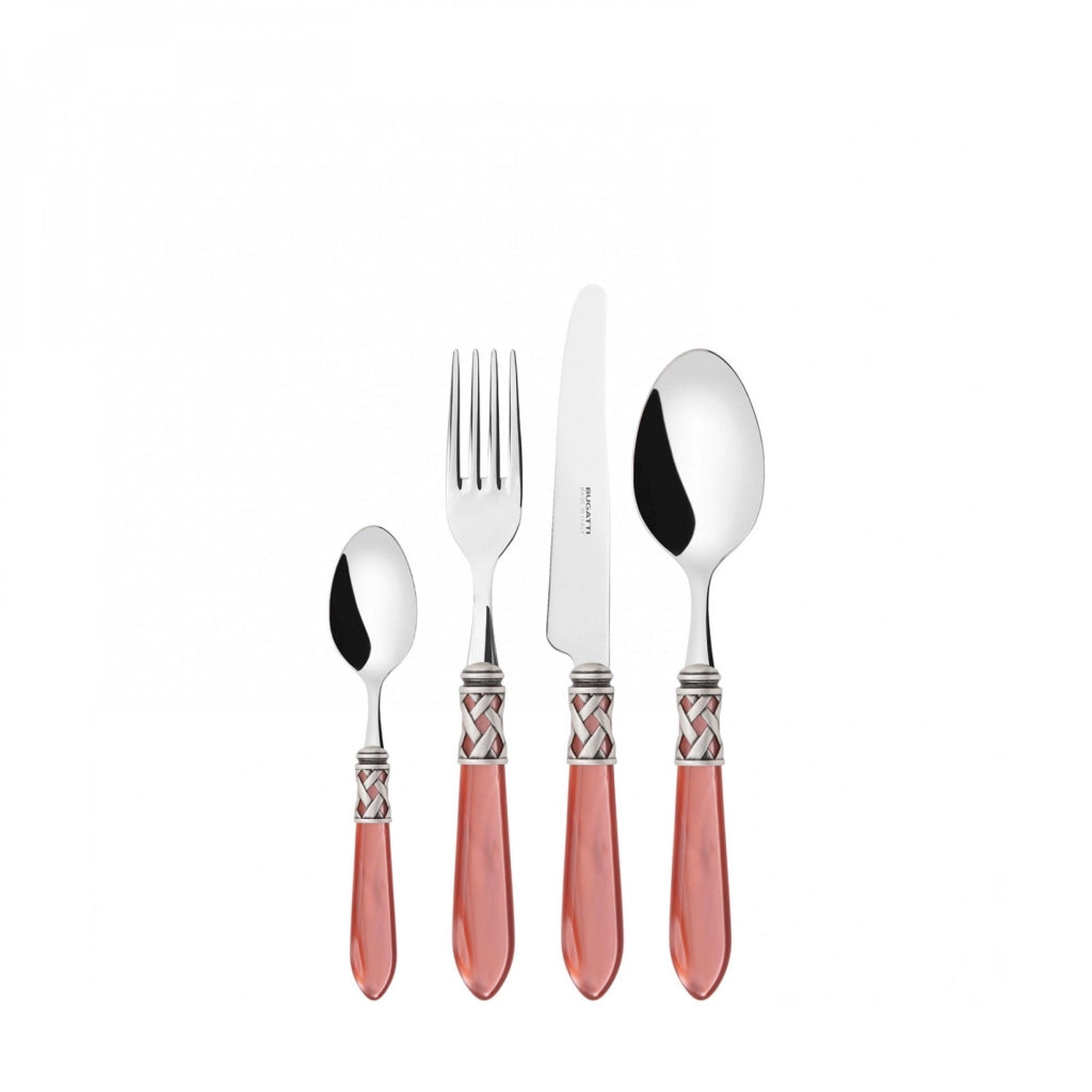 ALADDIN Ghiera Argento Anticato, Posate Set 24 Pz, Scatola