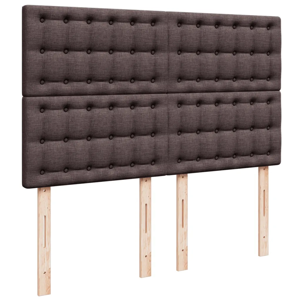 Giroletto a Molle con Materasso Marrone Scuro 160x200cm Tessuto 3290556