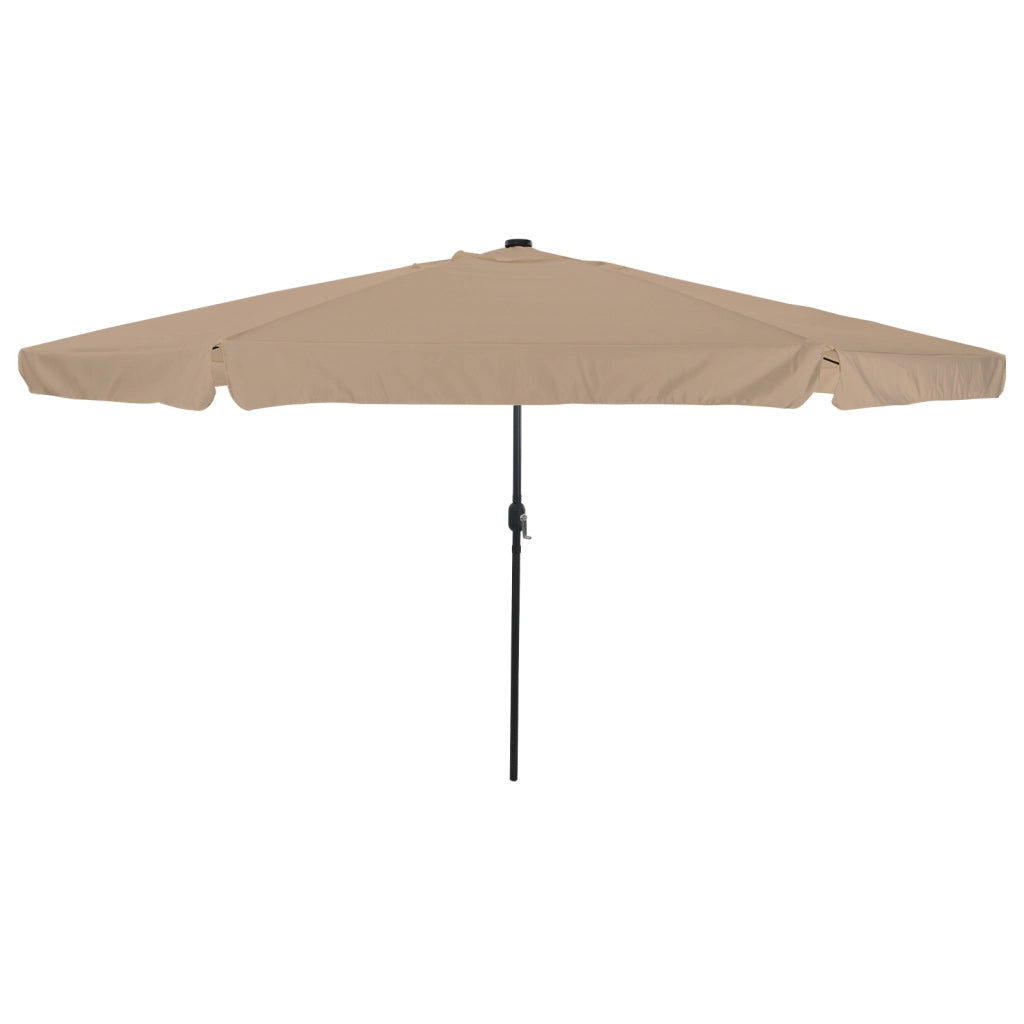 Parasol da giardino  con luci LED Ã¸395x245 cm Tortora