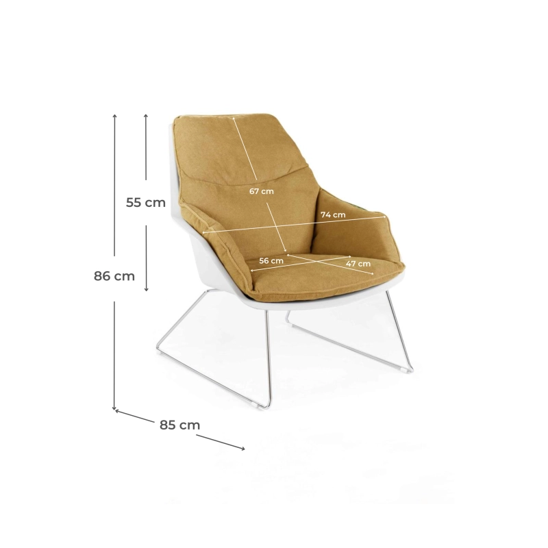 Poltrona in polipropilene Grace L P H 74 x 85 x 86 Stones