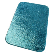Tappeto Bagno Camera Scendiletto Doccia Vasca Antiscivolo Assorbente Shaggy Soffice IBISCO A Blu - 60x120 cm