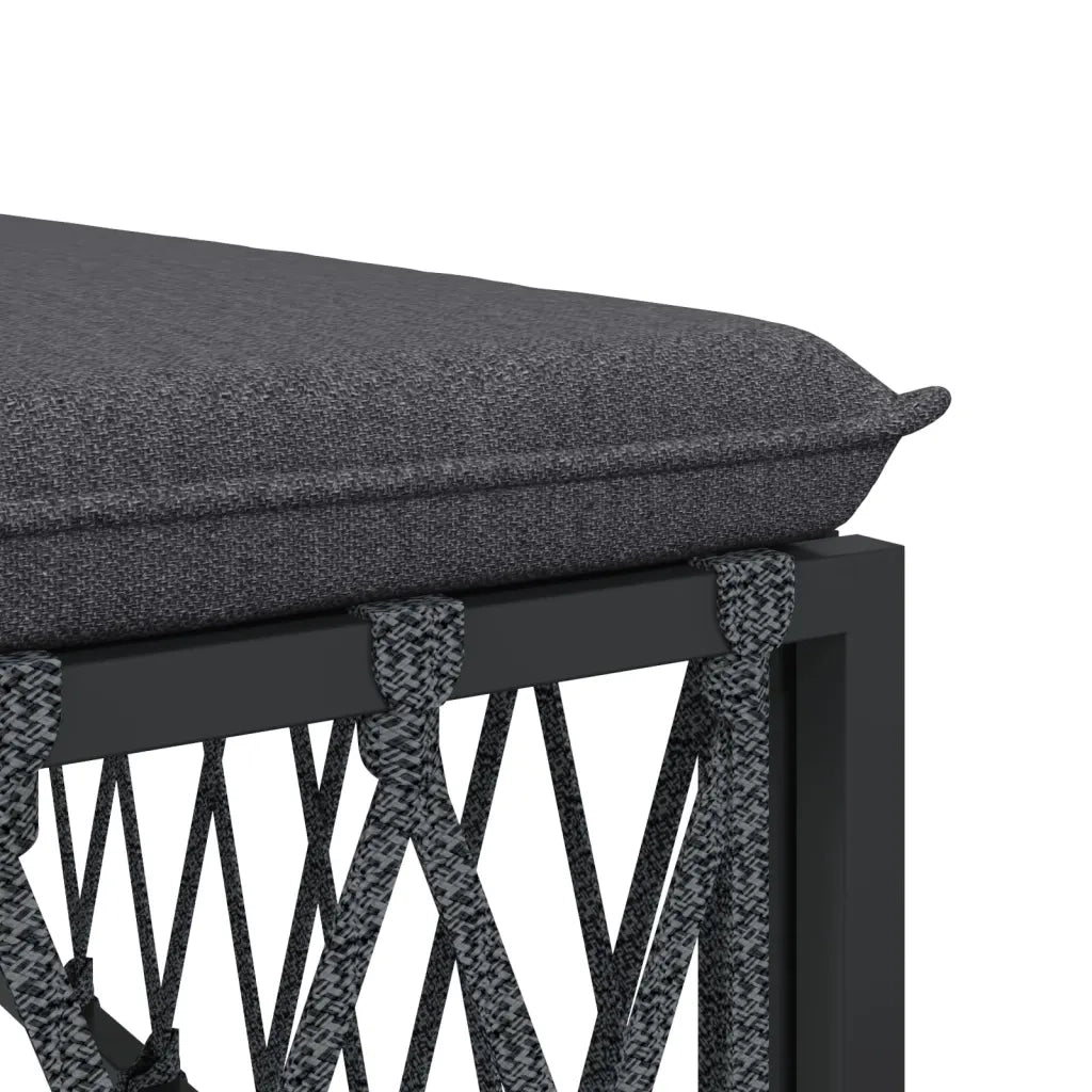 Set Salotto da Giardino 4 pz con Cuscini in Acciaio Antracite 3186853
