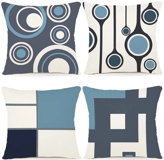 Set di 4 cuscini decorativi - 40x40CM - Cuscini morbidi - Adatti per interni ed esterni