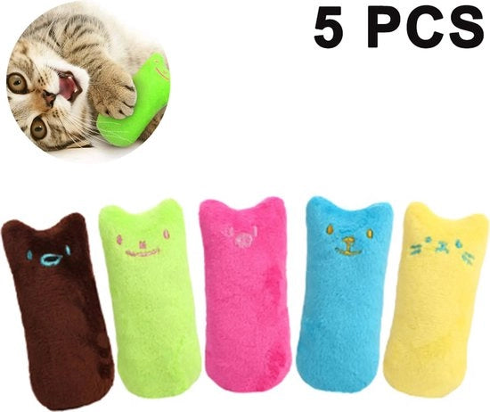 Set di cuscini per gatti (confezione da 5), cuscini comodi 

Cuscini rilassanti con aggiunta di erba dei gatti naturale, ideali per i gatti per giocare e accarezzare | Giocattoli per gatti naturali, adatti a tutti i gatti e i gattini.