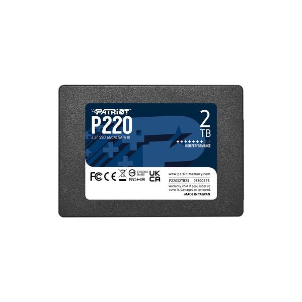Patriot ssd interno p220 2tb sata3 2,5 read/write 550/500 mbps - P220S2TB25