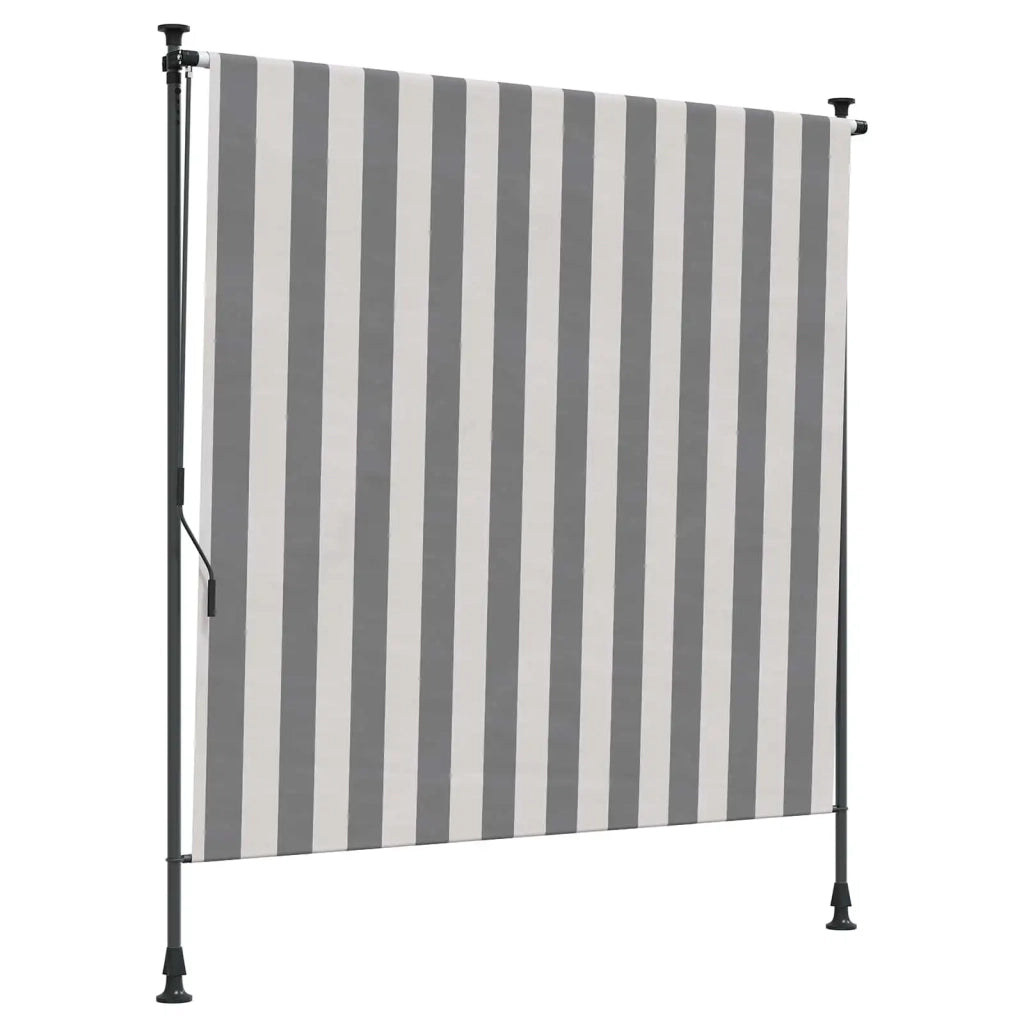 Tenda a Rullo Esterna Antracite e Bianco 100 x 270 cm 42037137