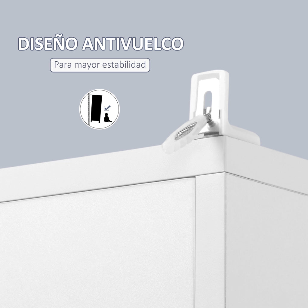 Armadio Bagno con Specchio ¨C zephmum ¨C Bianco Legno 30x28x180 cm