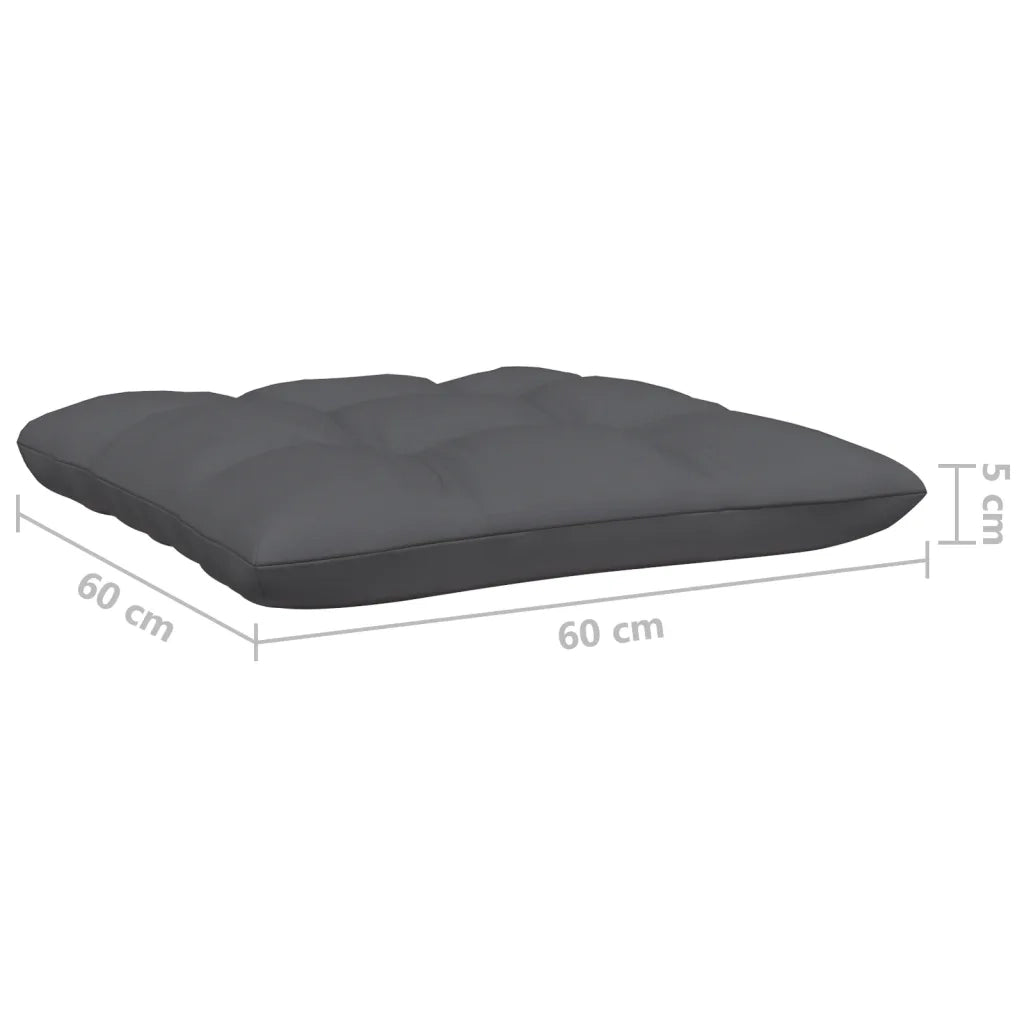 Set Divani da Giardino 5 pz con Cuscini Antracite Legno di Pino 3096023