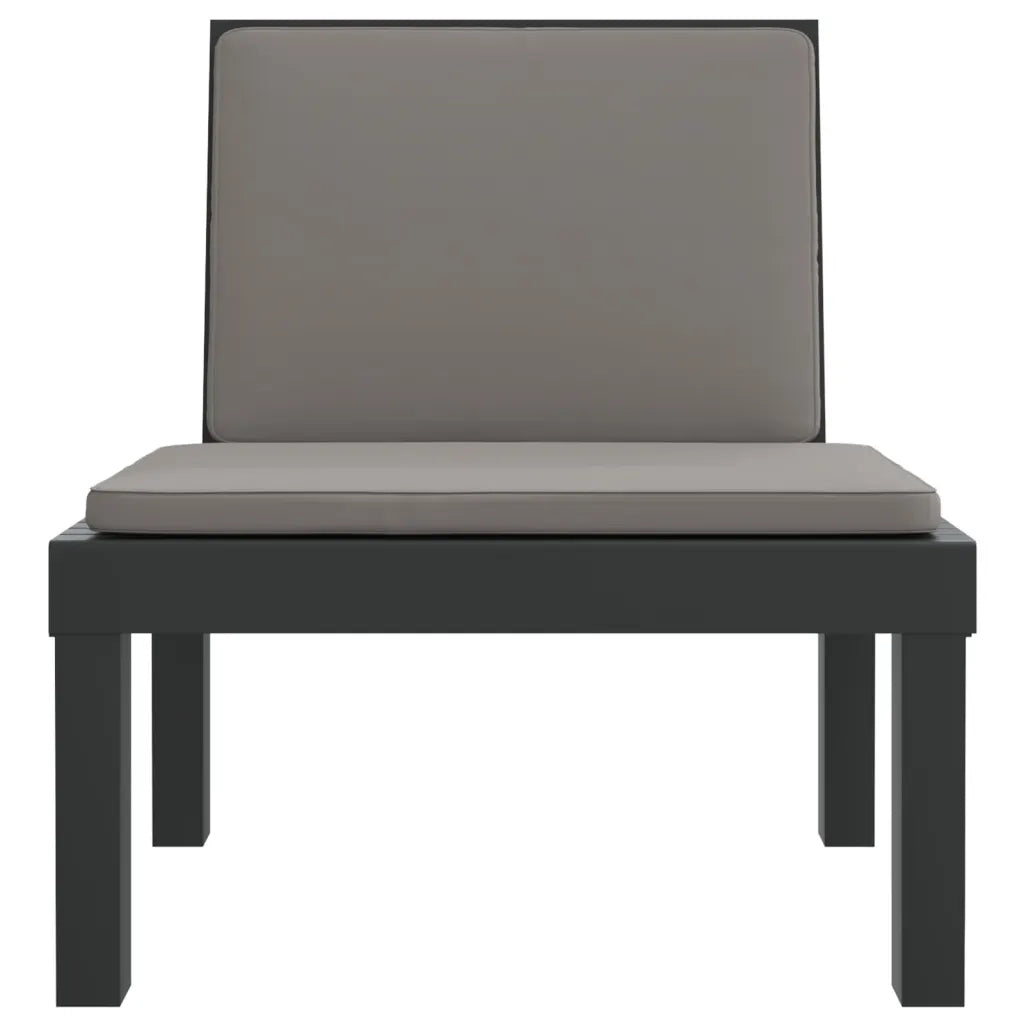 Set Salotto da Giardino 3 pz con Cuscini Antracite in PP 3203731