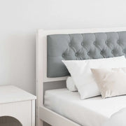 Testiera Bianco e grigio chiaro 180 cm Legno di pino massello 878998
