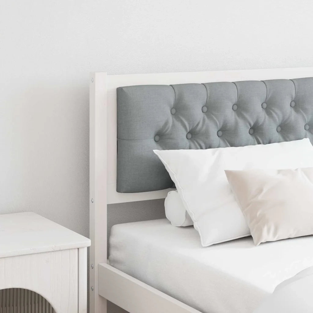 Testiera Bianco e grigio chiaro 180 cm Legno di pino massello 878998