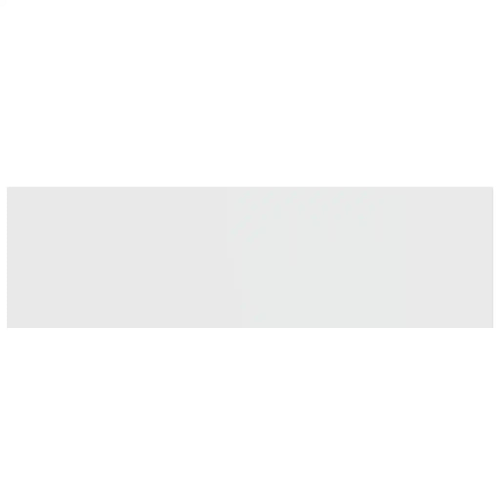 Scaffali a Parete 2 pz Bianco Lucido 80x23,5x3,8 cm in MDF cod mxl 33668