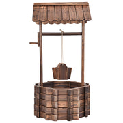 Pozzo di legno da esterno, Pozzo decorativo per piante e fiori per giardino