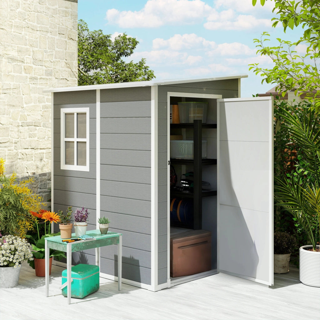 Capanno da giardino ¨C zephmum ¨C grigio 122x149x192 cm