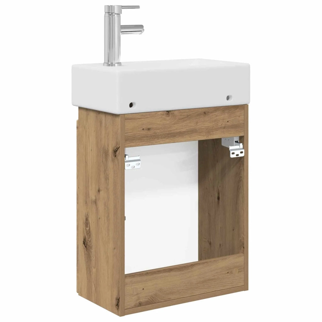 Mobile bagno con rubinetto Rovere Artigianale 889480