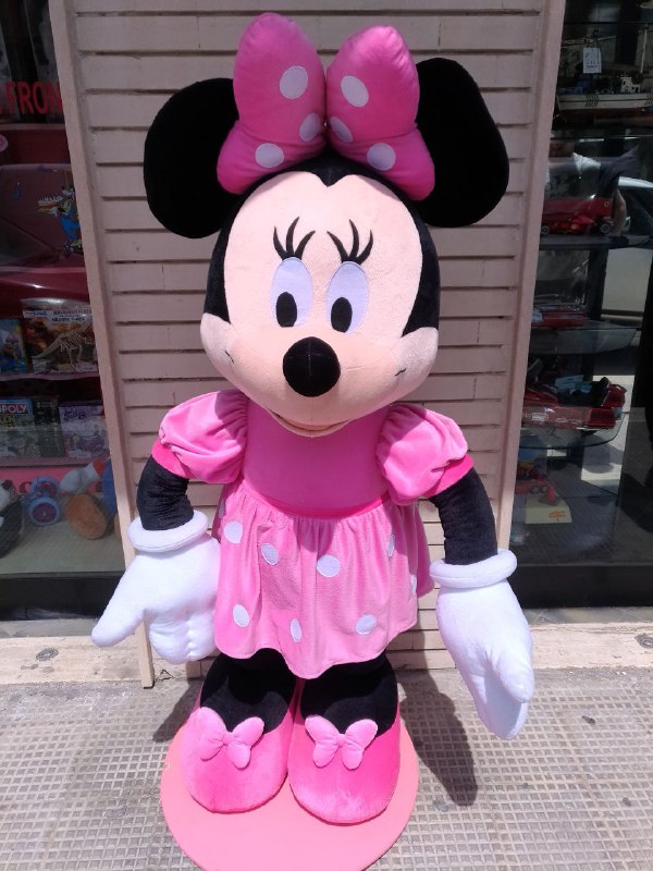 Disney - Topolino - Peluche Minnie Gigante con Base - Altezza 160 cm, Larghezza 80cm
