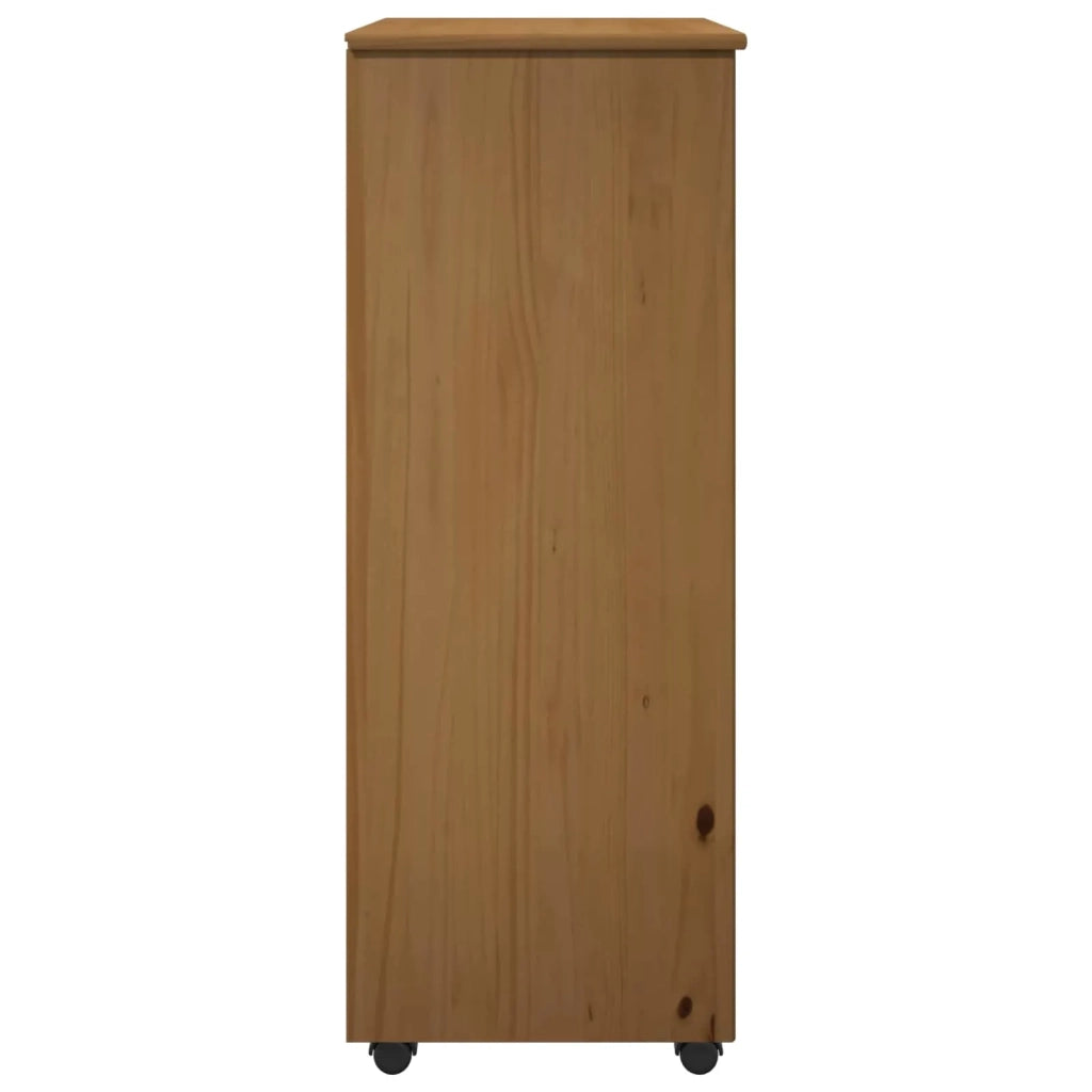 Mobile con Ruote con ruota Marrone miele 53 x 39 x 103 cm 42028368