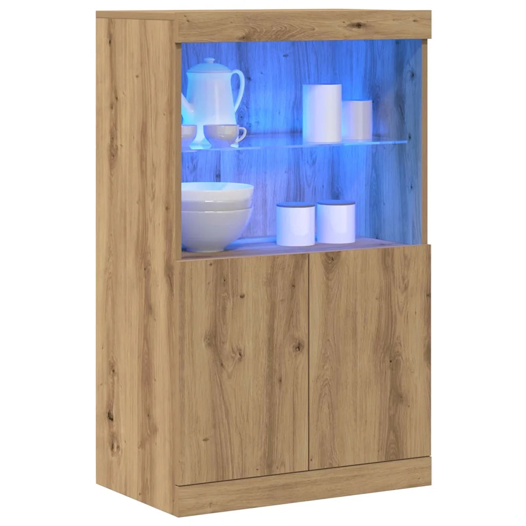 Madia LED Marrone 60 x 37 x 100 cm Legno multistrato 863034