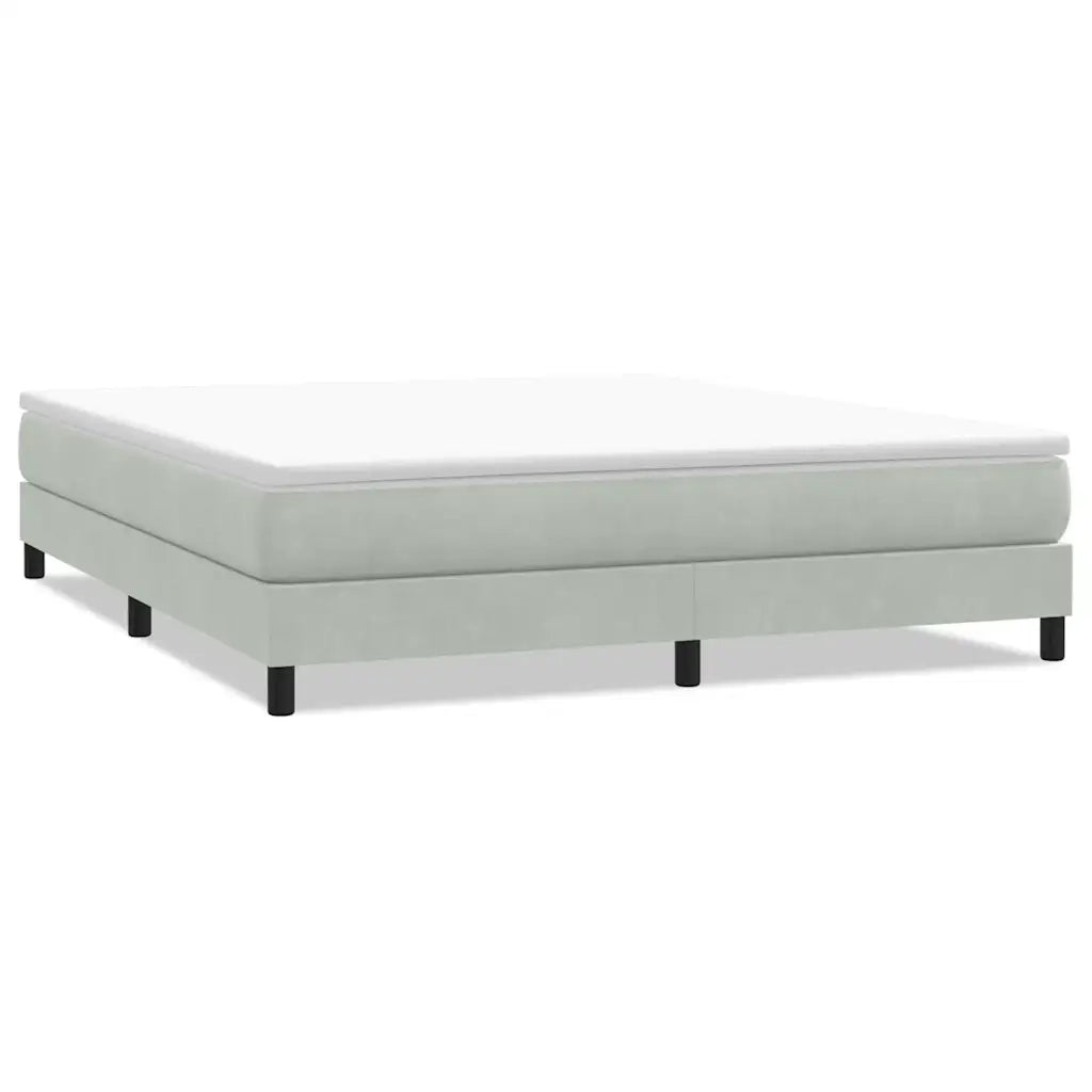 vidaXL Letto a Molle senza Materasso Grigio Chiaro 180x220cm Velluto