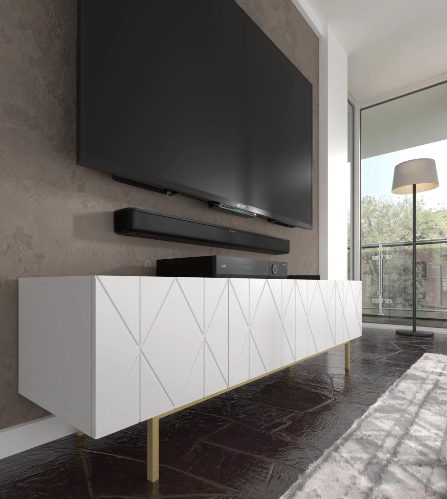 MOBILE KAIRO PORTA TV 180 4D BIANCO OPACO