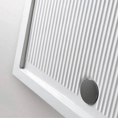 Piatto doccia 70x90 H 6.5 rettangolare in ceramica bianca con antiscivolo Ferdy