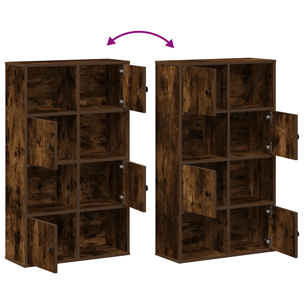 Libreria-Scaffale per Libri-Mobile di Stoccaggio Rovere Fumo 60x24x101,5 cm in Legno Multistrato