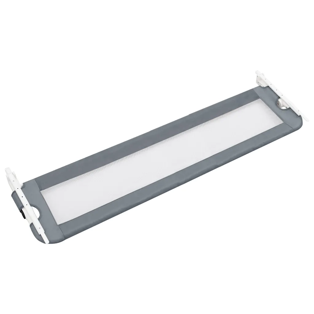 Sponde Letto di Sicurezza Bambini Grigio 150x42cm in Poliestere 10167
