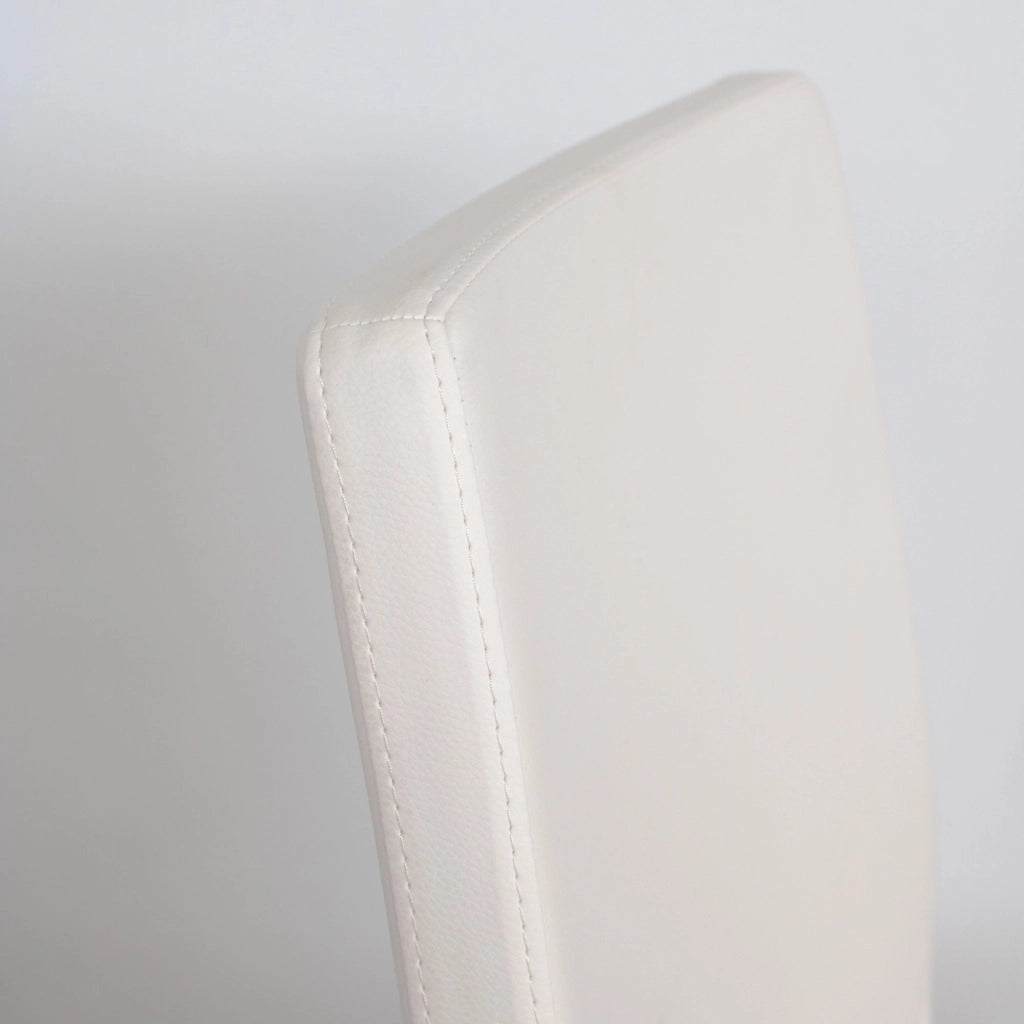 Sedia 40/44x42x86 cm Aury gambe Antracite in Similpelle Bianca