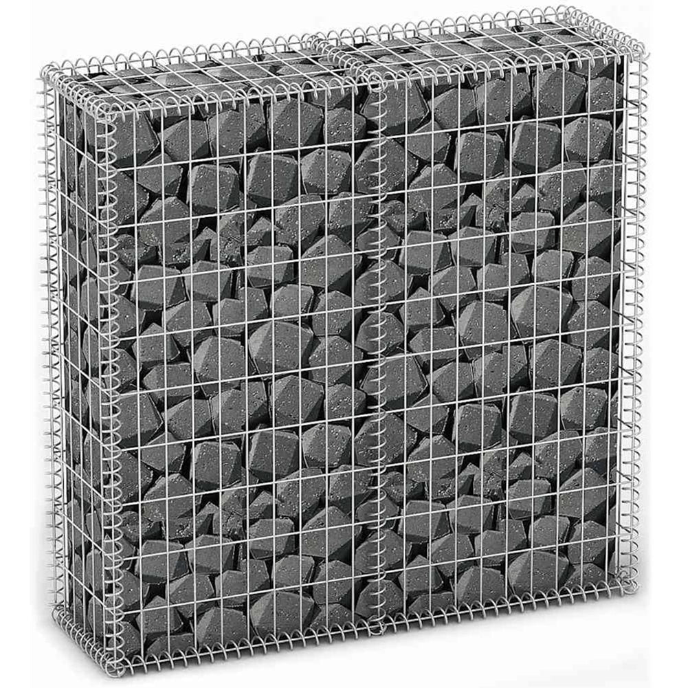 Gabbione in Rete di Acciaio Galvanizzato 100x20x100 Recinzione Orto da Giardino