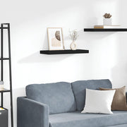 Scaffale a Parete Nero 60x23,5x3,8 cm in MDF cod mxl 54483