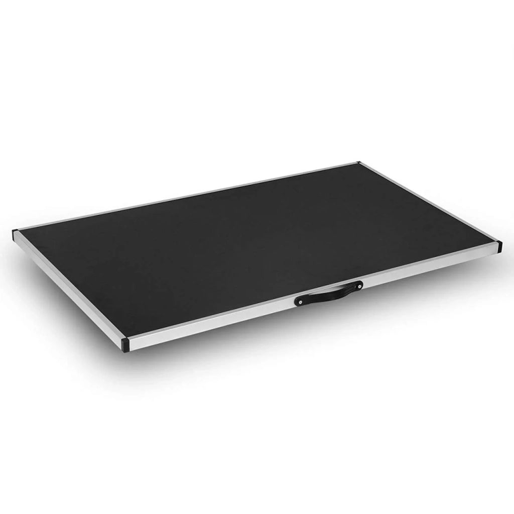 Tavolo da giardino pieghevole multiuso da campeggio regolabile 100 x 60 cm nero 19_0000970