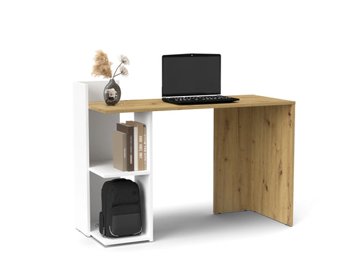 Scrivania casa ufficio PC modello paco PC1 cm 120X51X87h bianco rovere