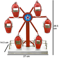 Ruota Panoramica Metallo Decorazione Addobbo Natalizio Decorativo 27x14.5x29.5cm