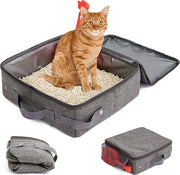 Cattiletto portatile e pieghevole - impermeabile - tessuto Oxford - grigio - 30 cm