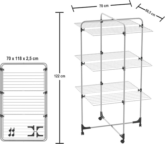 Stendibiancheria Stendino a torre, lunghezza stenditura 30 metri mod.ICARO COLOMBO