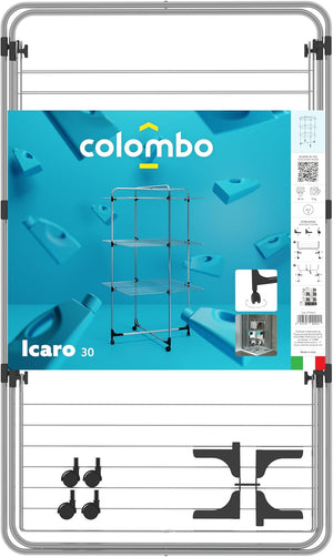 Stendibiancheria Stendino a torre, lunghezza stenditura 30 metri mod.ICARO COLOMBO