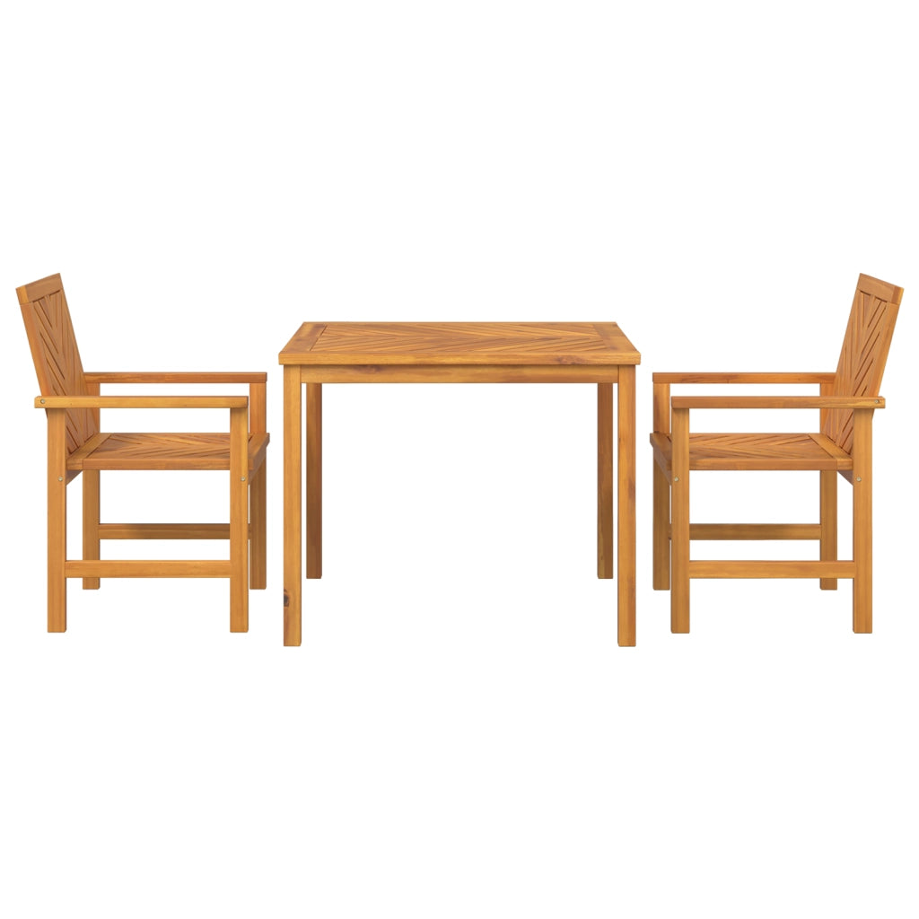 Set da pranzo da giardino in 3 pezzi Legno massello di acacia