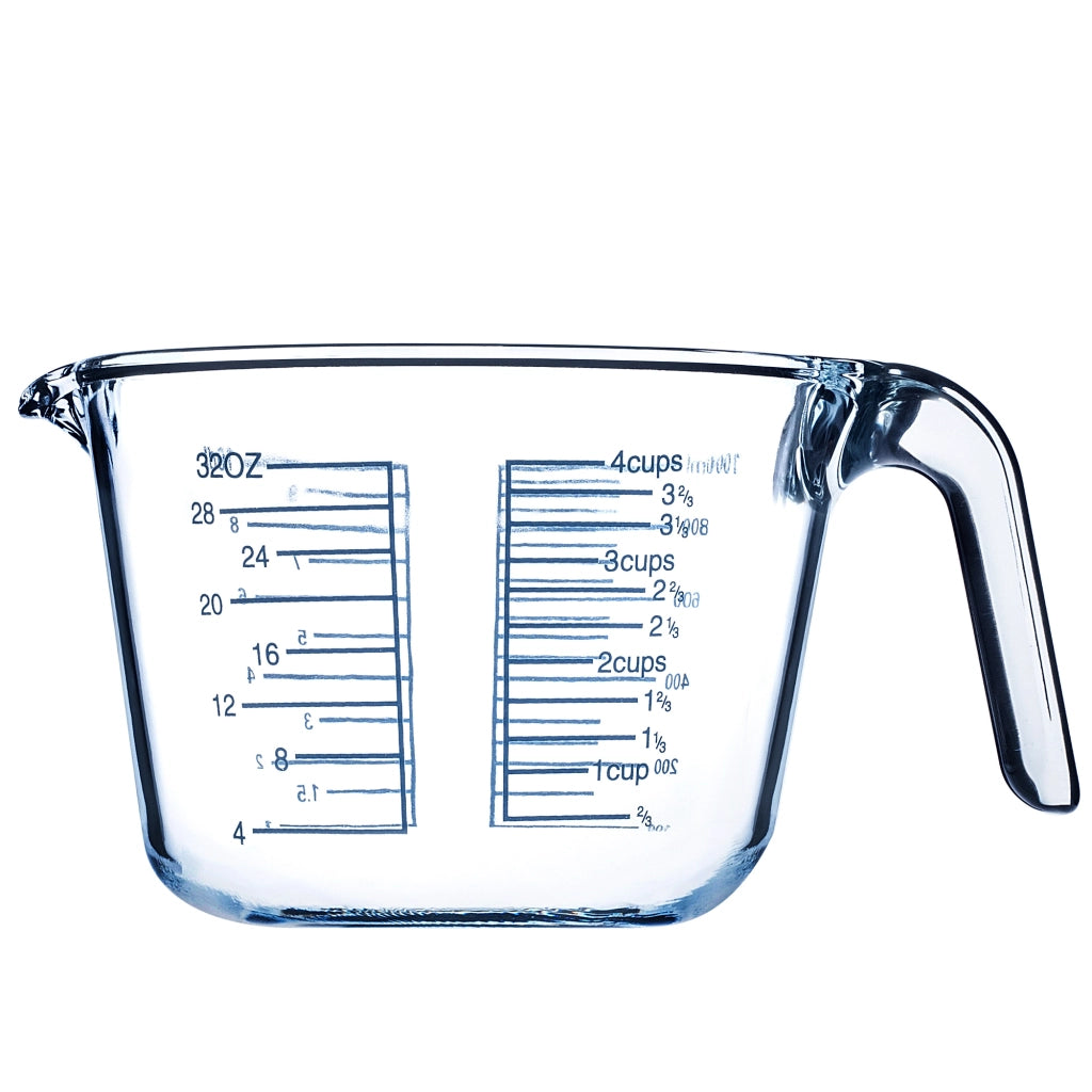 KADAX Brocca graduata da cucina da 1 litro con scala graduata, contenitore in vetro