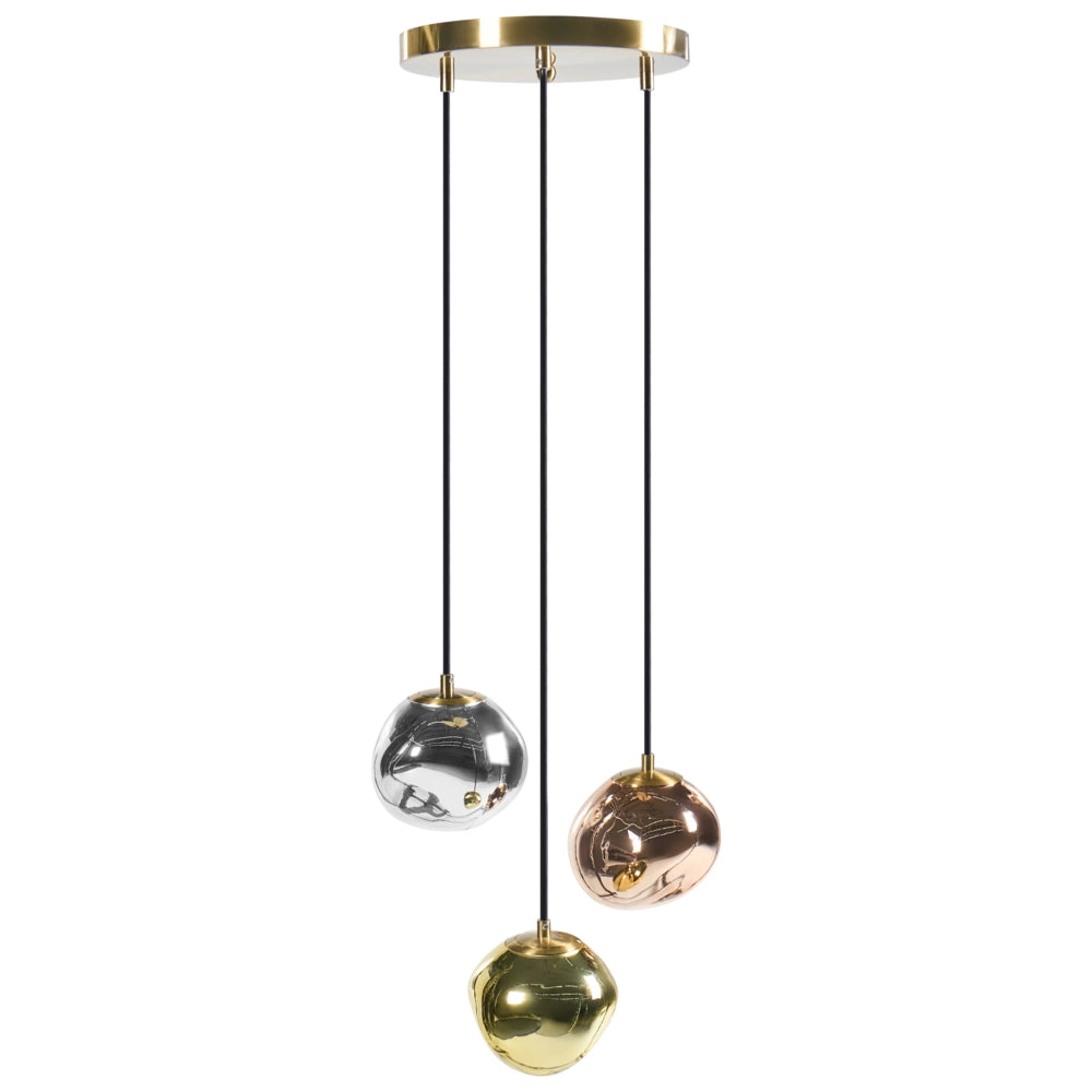 Lampada a sospensione multicolore con base in ferro e paralume in vetro, stile moderno, 146 cm, cavo regolabile