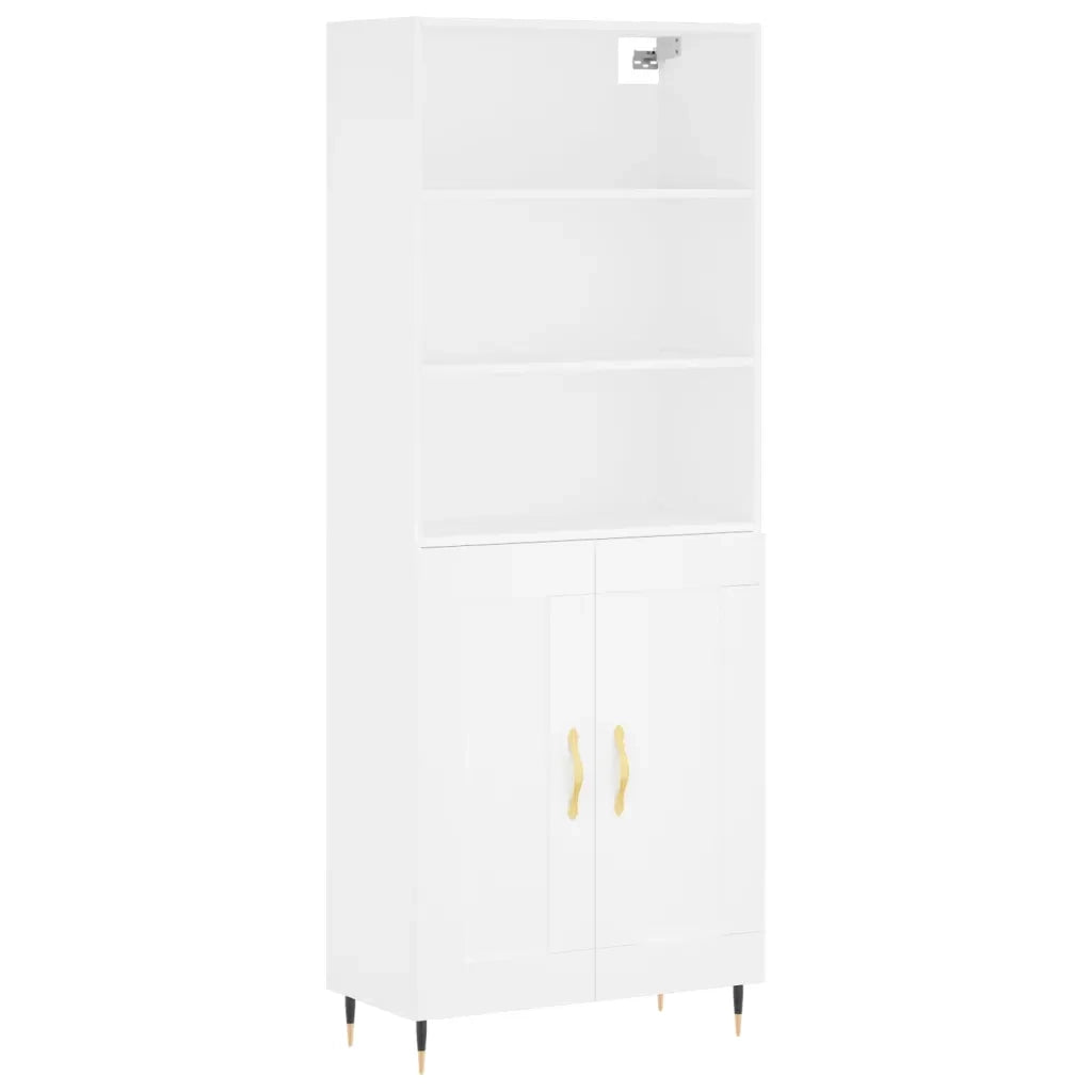 Credenza Bianca 69,5x34x180 cm in Legno Multistratocod mxl 77485