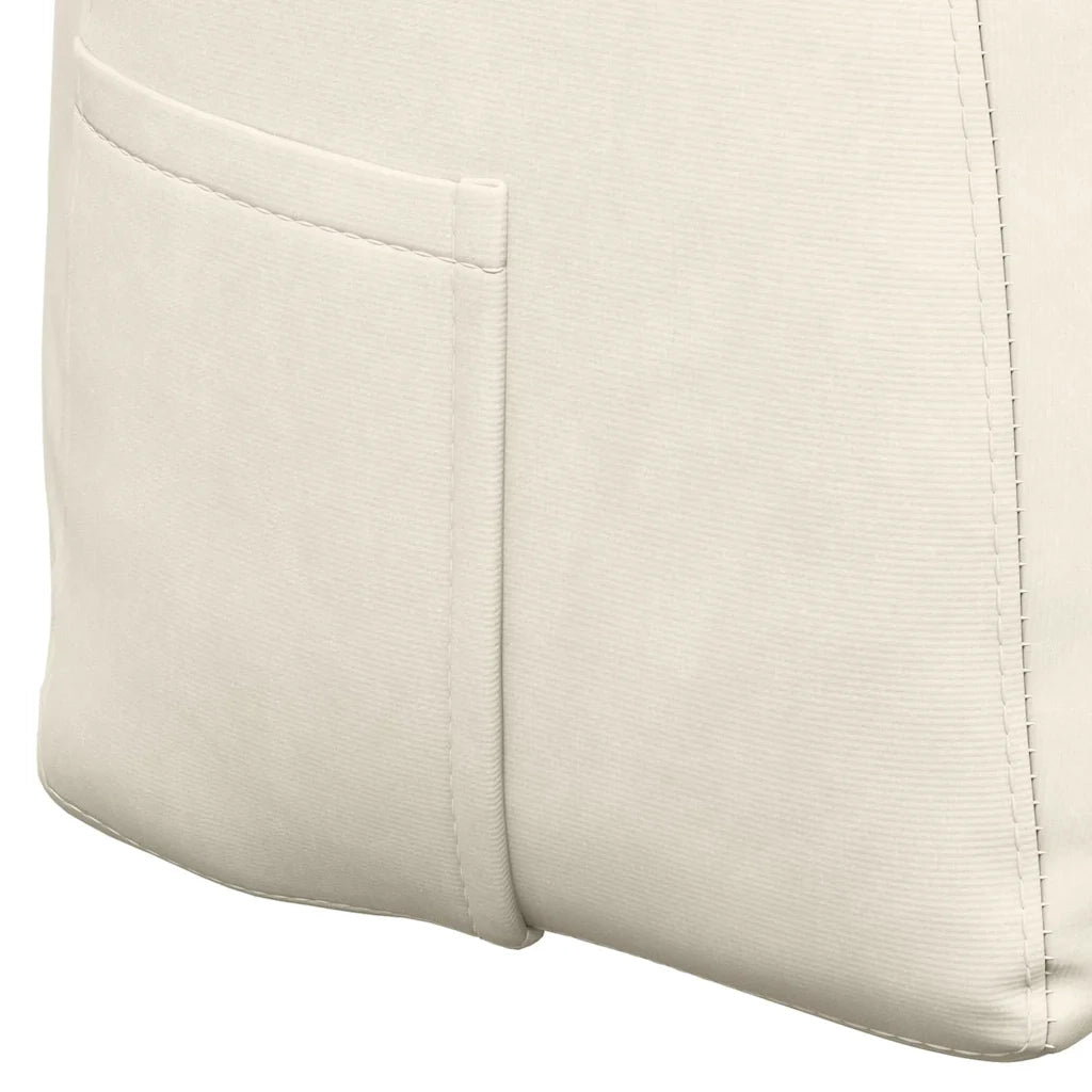 Cuscino per Schiena Crema 180 x 24 x 50 cm Velluto 42014583